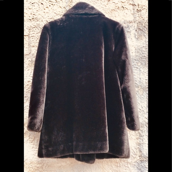 Fuzzy Teddy Coat Dark Brown - Picture 2 of 5
